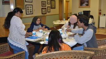 Students working on a project